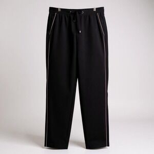 Marc Cain Wide Leg Pants Women L Black Relaxed Designer Old Money Quiet Luxury